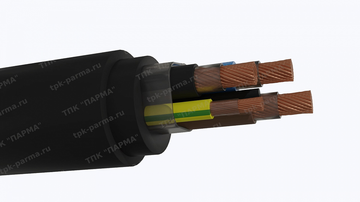 Фотография провода Кабель КПГС 3х6,0+1х4,0+1х4,0